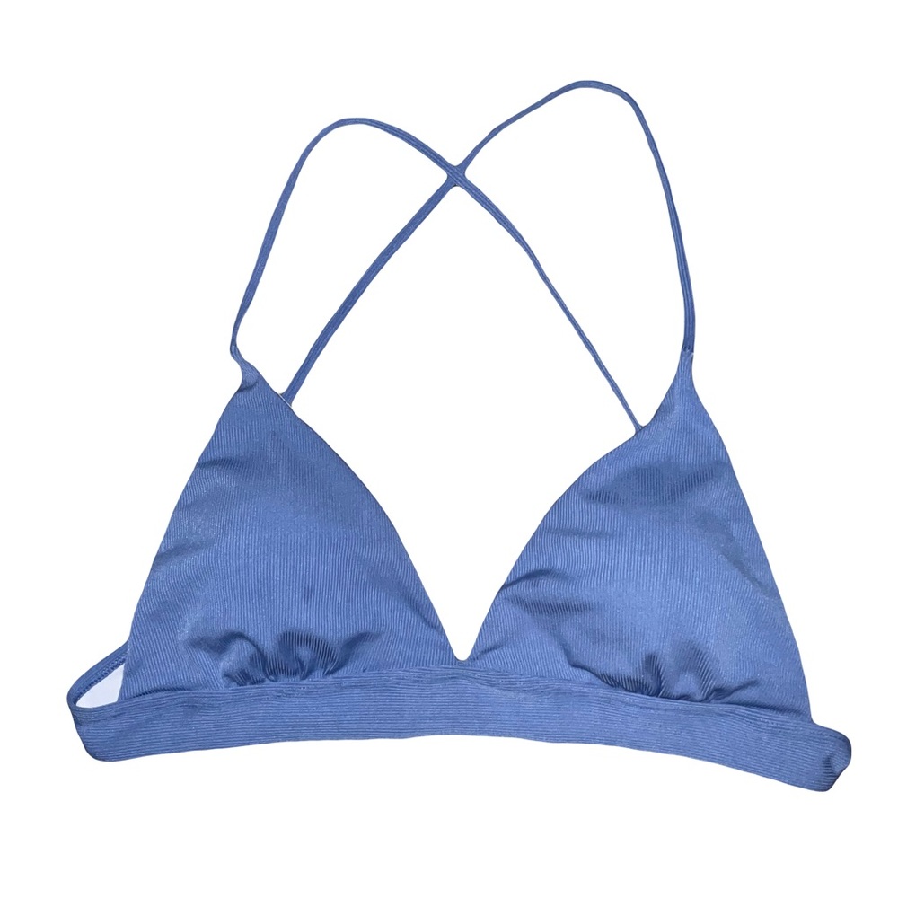 Light Blue XXL Strappy Bikini Top